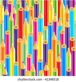 Color pencils seamless pattern