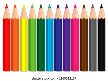 color pencils set. back to school.