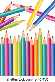 Color pencils. Vector.