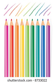 Color pencils. Vector