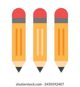 Color Pencils Vector Flat Icon Design Vector Flat Icon Design