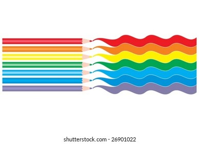 Color pencils. Vector illustration.
