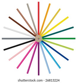 Color pencils - Vector image