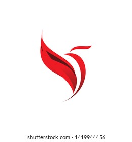 color phoenix flame logo design