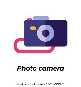 color photo camera icon -vector. white background. premium quality-symbol. color camera sign. web design and mobile design. color camera element-icon