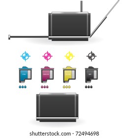 Color Photo InkJet Printer Side View