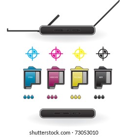 Color Photo InkJet Printer Side View
