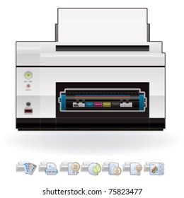 Color Photo LaserJet Printer & Option Icons