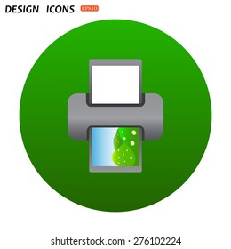color photo printer. icon. vector design