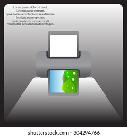 color photo printer. icon. vector design