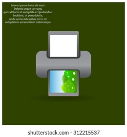 color photo printer. icon. vector design