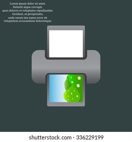 color photo printer. icon. vector design