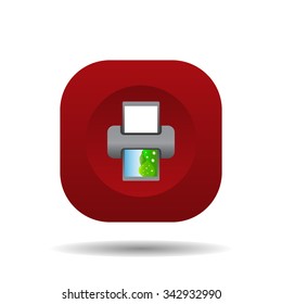 color photo printer. icon. vector design