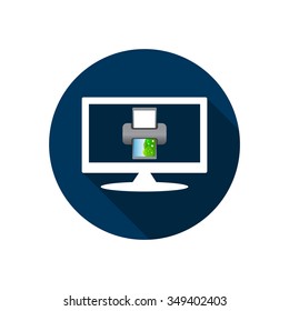 color photo printer. icon. vector design