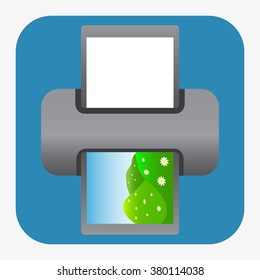 color photo printer. icon. vector design