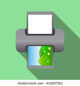color photo printer. icon. vector design