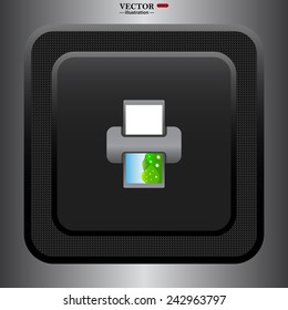 color photo printer, vector illustration, EPS 10