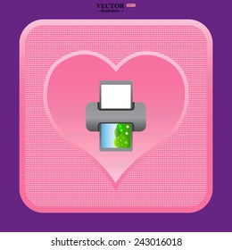 color photo printer, vector illustration, EPS 10