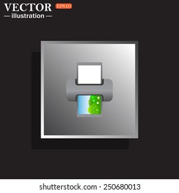 color photo printer, vector illustration, EPS 10