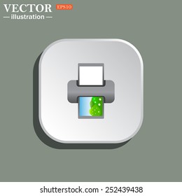 color photo printer, vector illustration, EPS 10