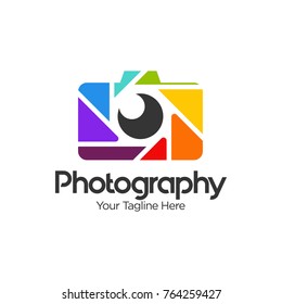 Color Photography Logo Template Design Vector