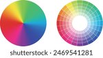 color picker circle design material and 24 hue set