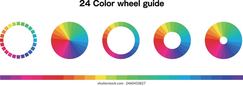 color picker circle design material and 24 hue set