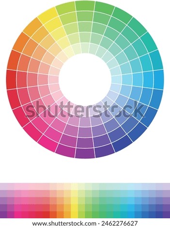 color picker circle design material and 24 hue set