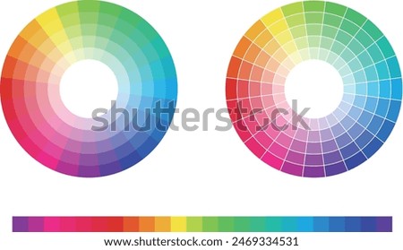 color picker circle design material and 24 hue set