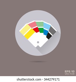 Color picker flat design vector icon