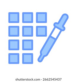 Elemento del icono del selector de color para el diseño