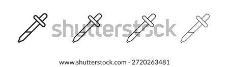 Color picker icons Outline vector symbol sign