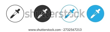 Color picker icons Set in Flat Vector Style