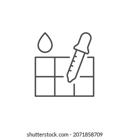 Color picker line outline icon