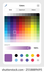 Color Picker. Selection in graphic software. Gradient rainbow RGB. Colour settings. Palettes in graphic editors.