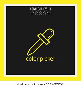 color picker vector icon