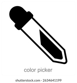 color picker vector icon concept design