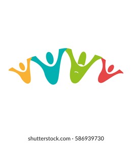 color pictogram with family unity