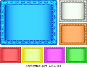 color picture frame. Vector illustration.