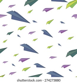 color picture vector pattern with airplanes
