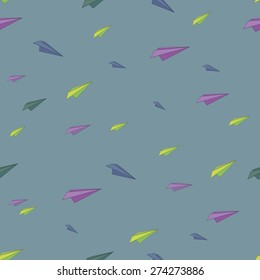 color picture vector pattern with airplanes