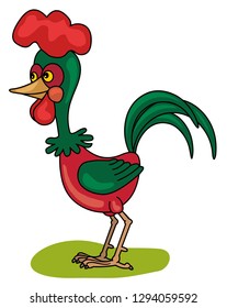 color pictures of funny animals for children, cock