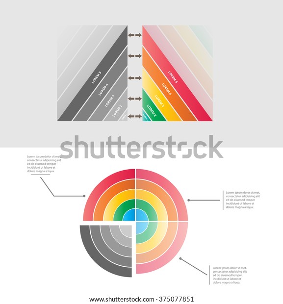 Color Pie Triangle Chart Info Graphic Stock Vector (Royalty Free ...