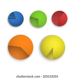 Color pie-chart diagram collection