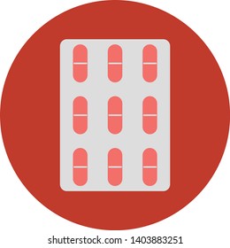 Color pill page icon - vector 