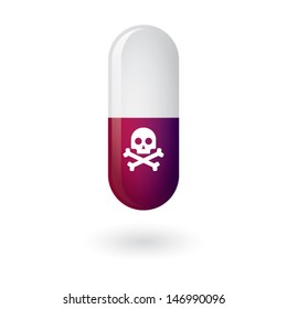 Color Pill with skull