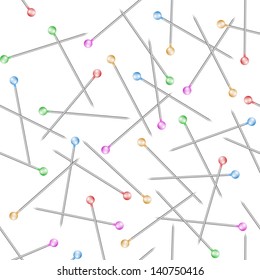 Color pins, seamless background.