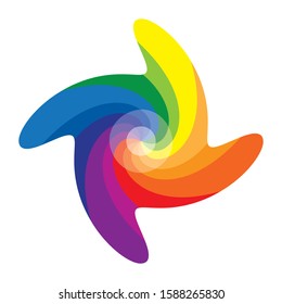 Color pinwheel or color circle with twelve colors