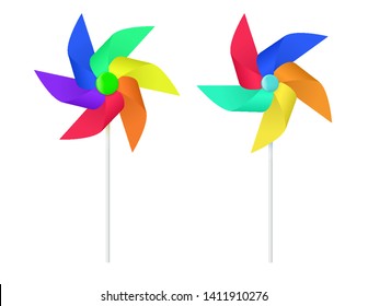 Color Pinwheel Multi Colored Toy Paper Stock Vector (Royalty Free ...