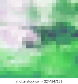 Color pixel background. Layout for presentation. Abstract image. Green pixel.